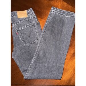 Levis Premium Dad Jean Jeans Womens 26x30 Black Straight 100% Cotton